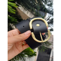 Cinto Feminino Fino Drica com Fivela Invertida