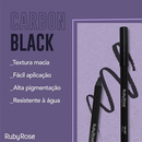 Lápis para Olhos Delineador à Prova D'água - Carbon Black / Preto - Ruby Rose (HB050