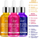 Kit Séruns Faciais Premium – Vitamina C, Niacinamida e Rosa Mosqueta