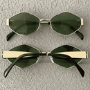Óculos de Sol Retrô da moda Fashion UV400 Haste Dourada