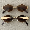 Óculos de Sol Retrô da moda Fashion UV400 Haste Dourada
