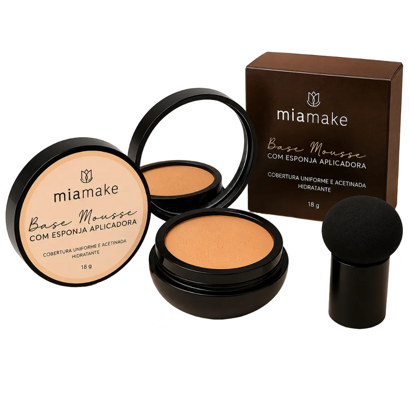 BB Cream/Base/Corretivo com Esponja com Formato de Cogumelo