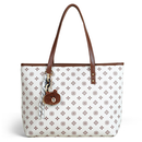 TOMI MITO Bolsa Feminina Casual de Ombro com Estampa Geométrica e Pingente Charmoso para Trabalho e Passeios TM9187