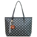 TOMI MITO Bolsa Feminina Casual de Ombro com Estampa Geométrica e Pingente Charmoso para Trabalho e Passeios TM9187