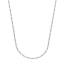 Corrente Prateada Masculina Elo 3 por 1 - 3mm