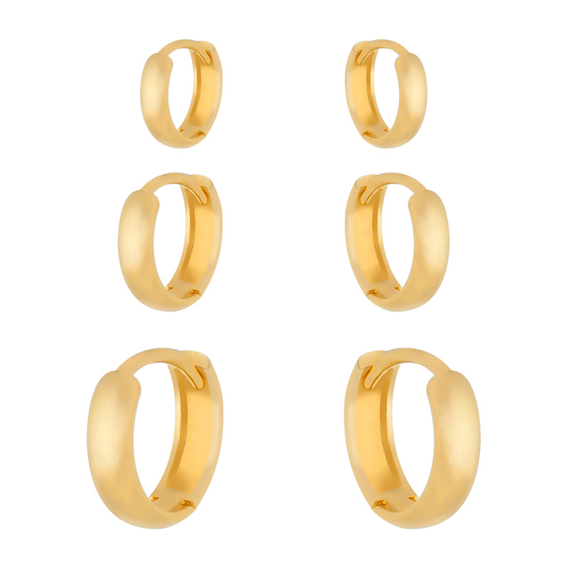 Trio Dourado de Argolinhas