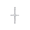 Pingente Prateado Crucifixo Minimalista