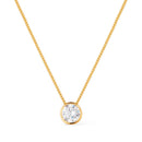 Colar Dourado Zircônia Ponto de Luz