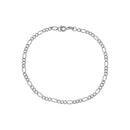 Pulseira Prateada Masculina Elo 3 por 1 - 4mm