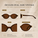 Óculos de Sol Feminino Oval Vintage Retrô UV400 Elegante Moda