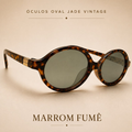 Óculos de Sol Feminino Oval Vintage Retrô UV400 Elegante Moda