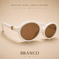 Óculos de Sol Feminino Oval Vintage com Proteção UV400