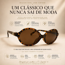 Óculos de Sol Feminino Oval Vintage Retrô UV400 Elegante Moda