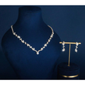 Conjunto de Joias Femininas Prateadas – Colar, Brincos, Pulseira e Anel