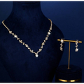 Conjunto Feminino 2/3/4 Peças Dourado ou Prateado Colar Brincos Pulseira Anel Brilhante