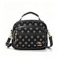 TOMI MITO Bolsa Feminina De Transversal Com Monograma Em Estilo Retrô Bolsa Quadrada Com Estampa Vintage TM9185